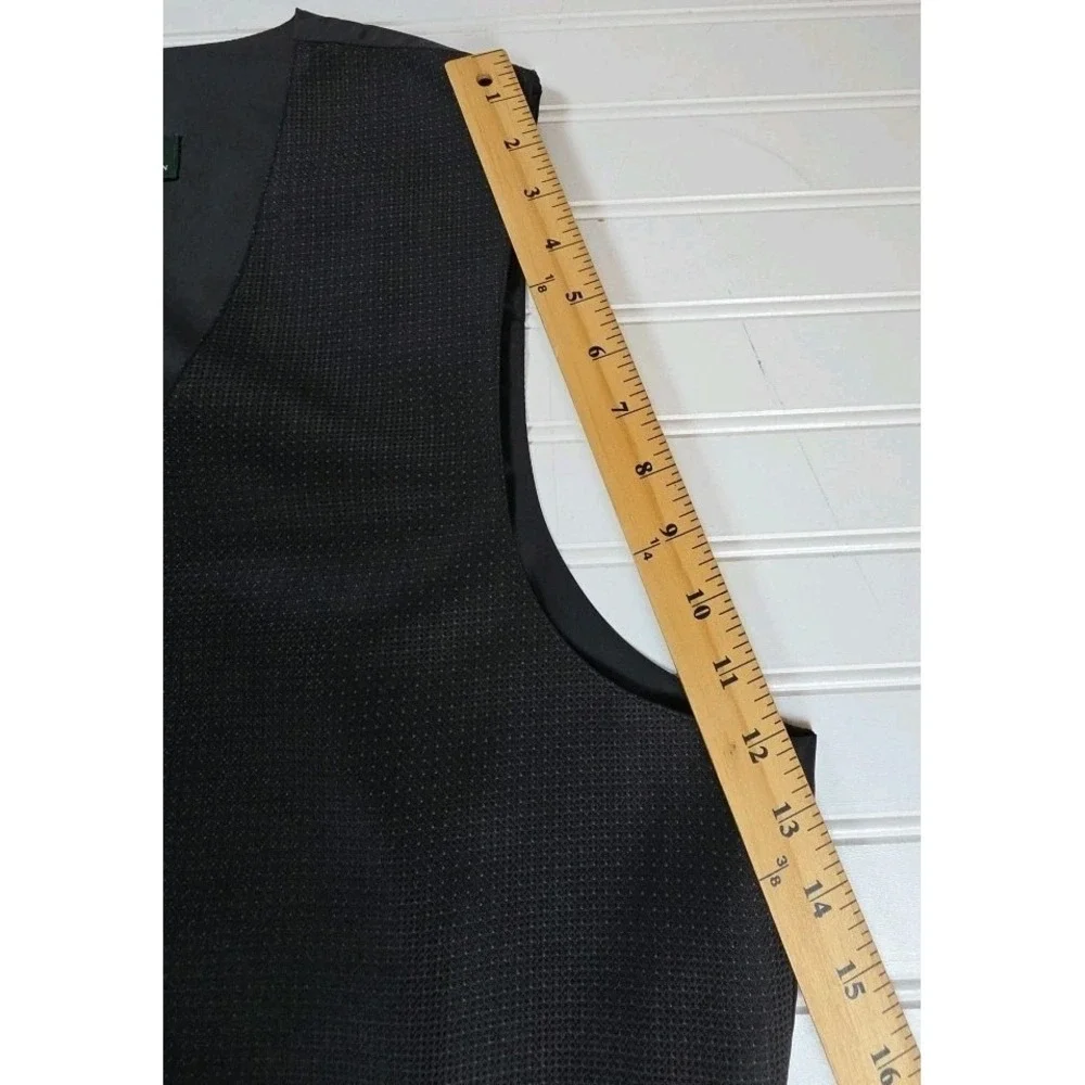 Vtg LAUREN‎ RALPH LAUREN MEN'S LARGE FORMAL DRESS VEST POLYESTER USA GEOMETRIC